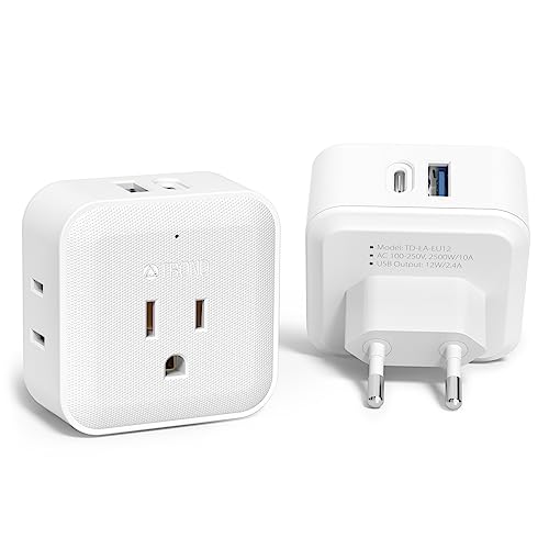 European Travel Adaptor with USB Ports