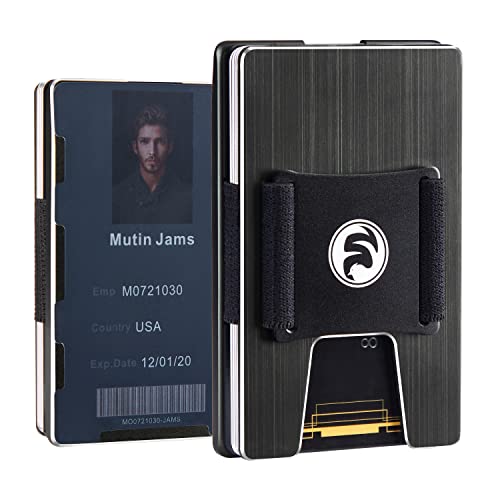 Men Minimalist Metal Wallet with ID Window