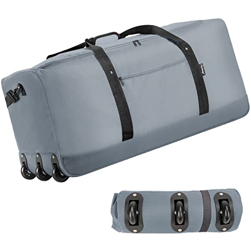Foldable Rolling Duffel Bag with 3 Wheels
