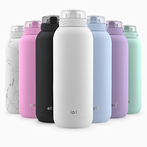 Ello Cooper Vacuum Insulated Water Bottle, White, 22oz