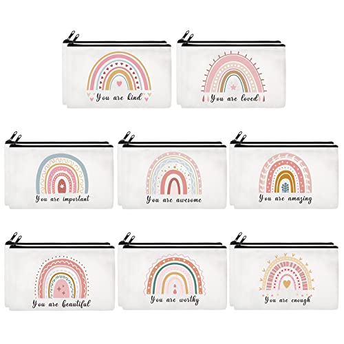 Rainbow Canvas Makeup Bags Bulk