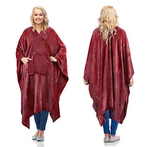 Catalonia Fleece Wearable Blanket Poncho