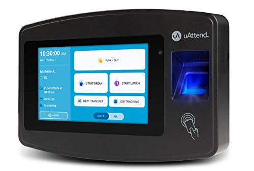 uAttend Time Clock with Finger Scan, RFID and PIN Punching