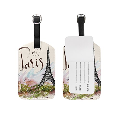 Hand Drawn Paris Eiffel Tower Luggage Tag