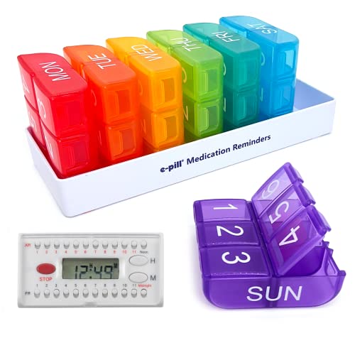 e-Pill Weekly Pill Organizer with Timer