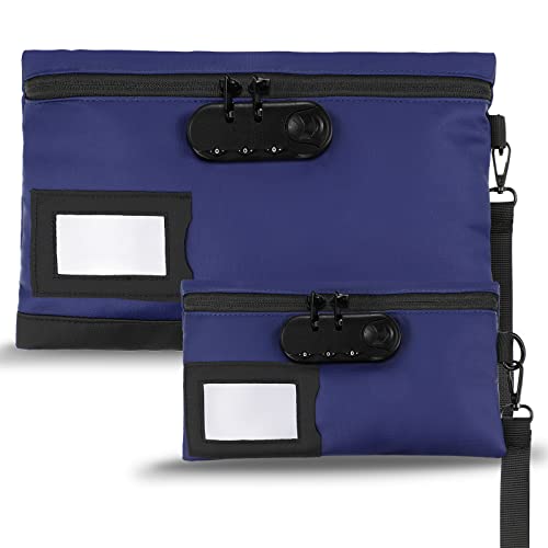 Lockable Money Bag with Combination Lock - 2 Pack