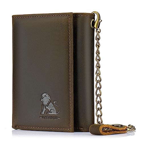 BAIGIO Men's Genuine Leather RFID Trifold Wallet BAIGIO Men's Genuine Leather RFID Trifold Wallet