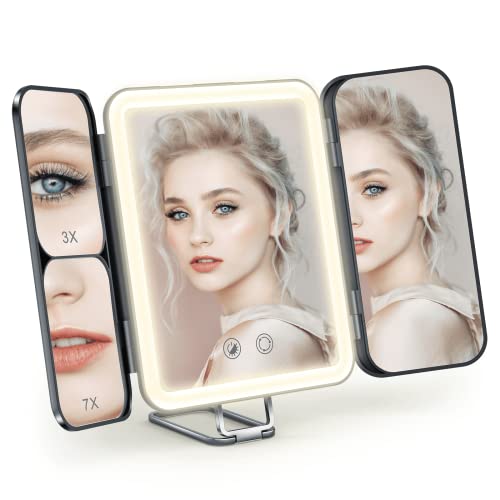 Jack & Rose Travel Mirror with Lights and Magnification