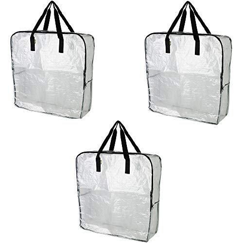 Pack of 3 Clear Storage Bags