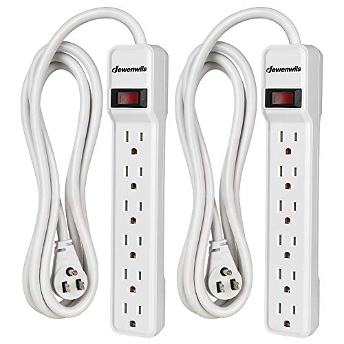 6-Outlet Power Strip Surge Protector with 6Ft Cord