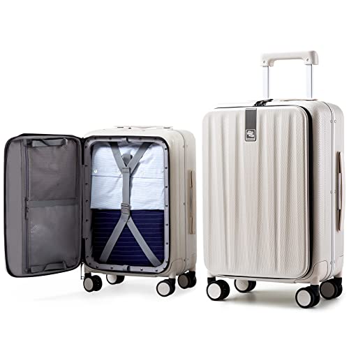 Hanke Hardside Suitcase with Wheels & Front Opening