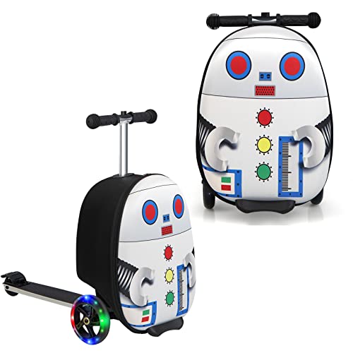 Goplus 2-in-1 Ride On Suitcase Scooter for Kids