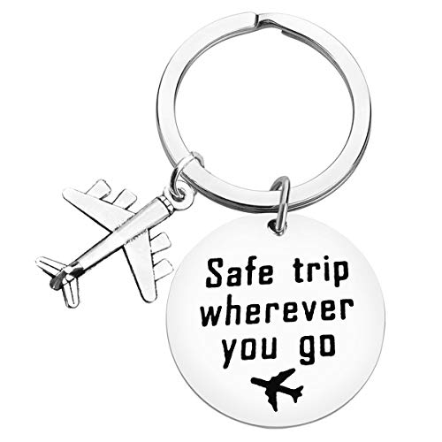 Traveler Keychain - Fly Safe Keyring for Pilots and Flight Attendants