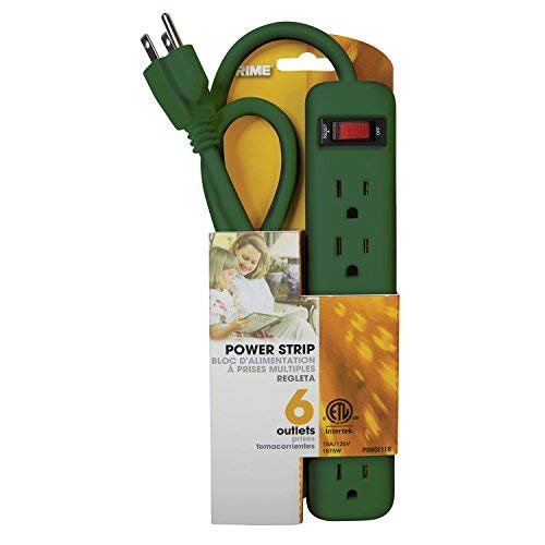 Green Power Strip With 1.5' Cord