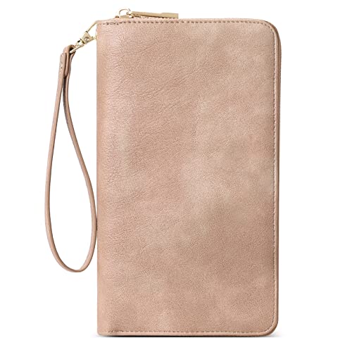 CLUCI Women Wallet Large Leather RFID Blocking