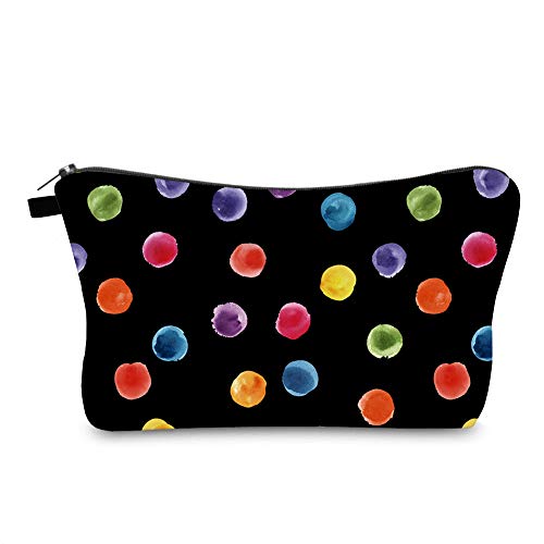 Colourful Polka Dot Makeup Bag for Women