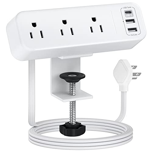 Desk Clamp Power Strip with USB C