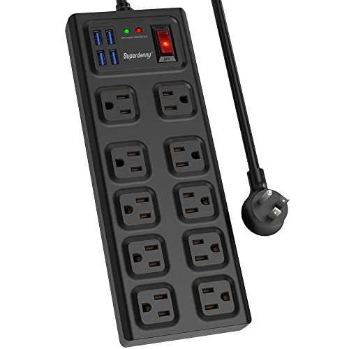 SUPERDANNY Surge Protector Power Strip