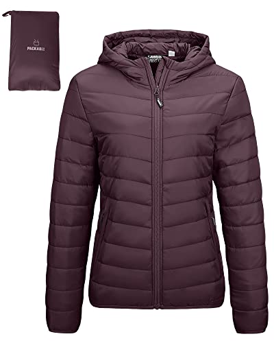 Women's Packable Winter Puffer Jacket with Hood