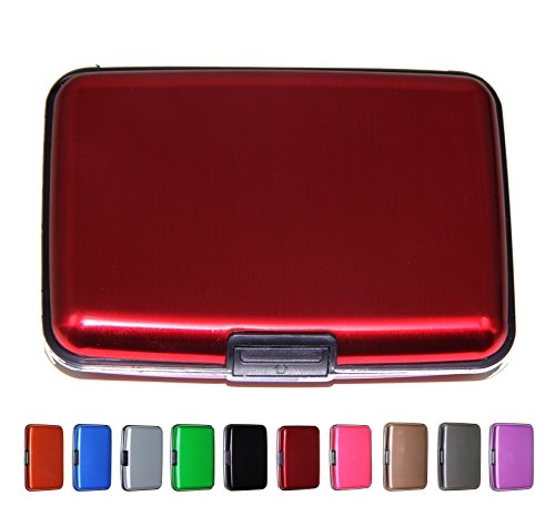 Aluminum RFID Blocking Credit Card Holder (Red)