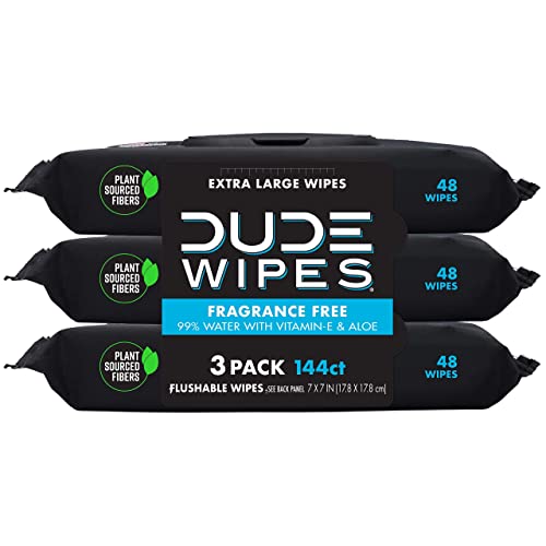 DUDE Flushable Wipes - Unscented Adult Wet Wipes