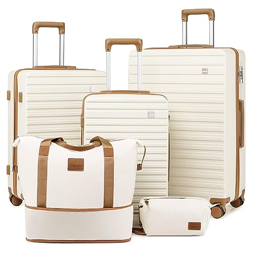 imiono 3-Piece Hardside Suitcase Set with Spinner Wheels - Lightweight Travel Luggage Set