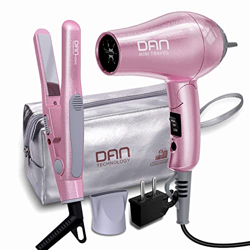 DAN Technology Travel Flat Iron & Hair Dryer Set