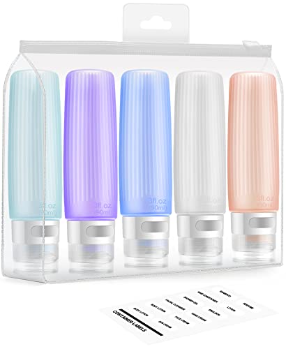 Travel Bottles with Flip Cap (5 Pack)