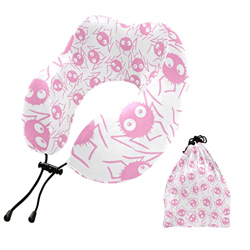 Susiyo Cute Pink Spiders Travel Pillow