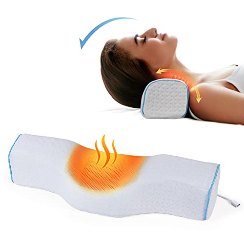 Heated Neck Pillow with Memory Foam for Neck Pain Relief