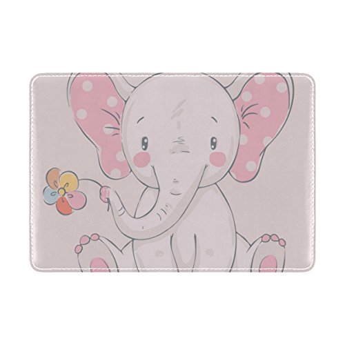 Cooper girl Pink Cute Elephant Passport Cover Holder Case