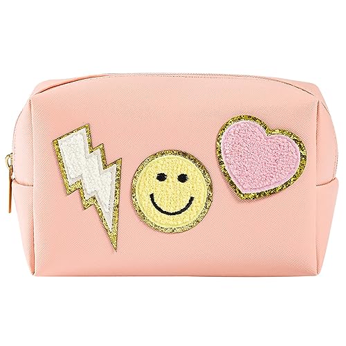 Cute Preppy Patch Makeup Bag