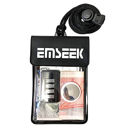 EMSEEK Waterproof Wallet Float swim Car key Fob Holder Pouch