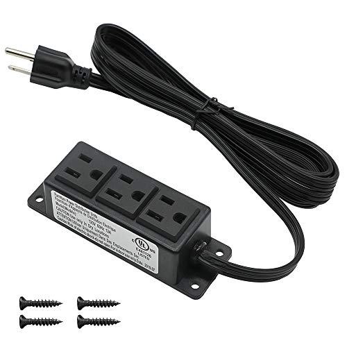 Mountable Power Strip with 3 AC Outlets