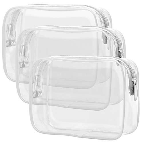 PACKISM Clear Toiletry Bag, TSA Approved, Travel Makeup Cosmetic Bag