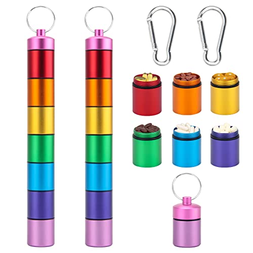 Portable Pill Case Keychain for Travel