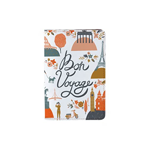Bon Voyage Vintage Map Passport Holder