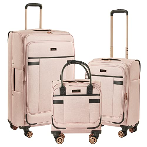 kensie Women's Hudson Softside Spinner Luggage Set