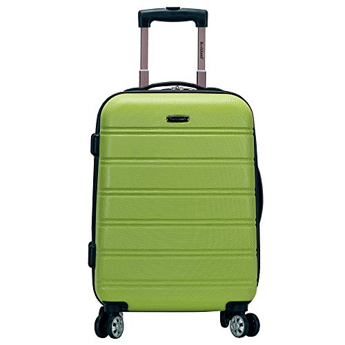 Rockland Melbourne Spinner Wheel Luggage - Lime, Carry-On 20-Inch