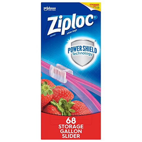 Ziploc Gallon Slider Bags, 68 Count