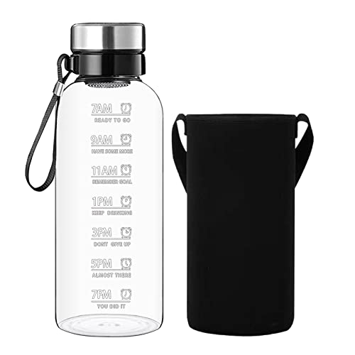 RNCKUUE 64 OZ Glass Water Bottle