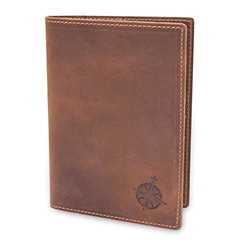 Leather Travel Wallet with RFID Blocking for Men and Women