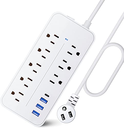 20FT Surge Protector Power Strip with USB C