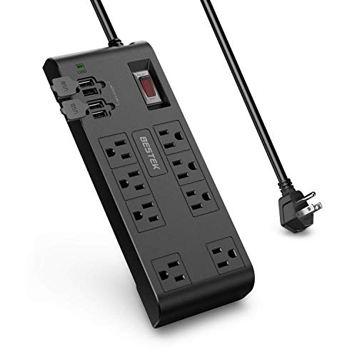 BESTEK 8-Outlet Power Strip with USB Surge Protector