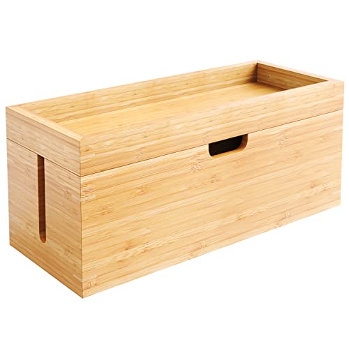 KD Essentials Bamboo Cable & Storage Box