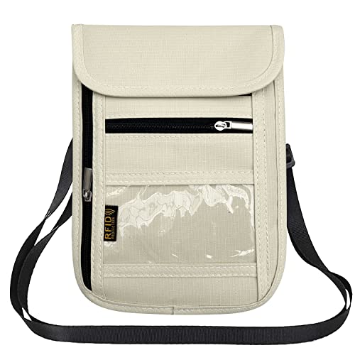 RFID Blocking Neck Wallet Pouch