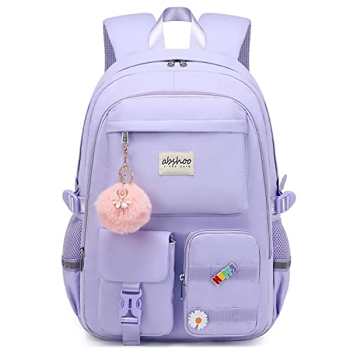 abshoo Big Student Laptop Backpack - Purple