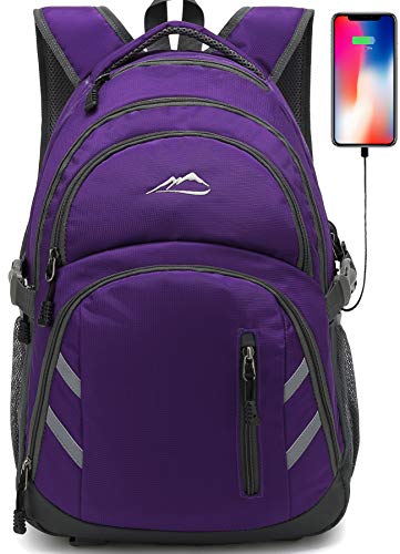 College Laptop Travel Backpack with USB Charging Port