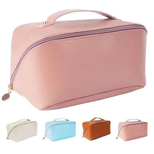 Travel Cosmetic Bag, Double Layer Train Case Makeup Bag