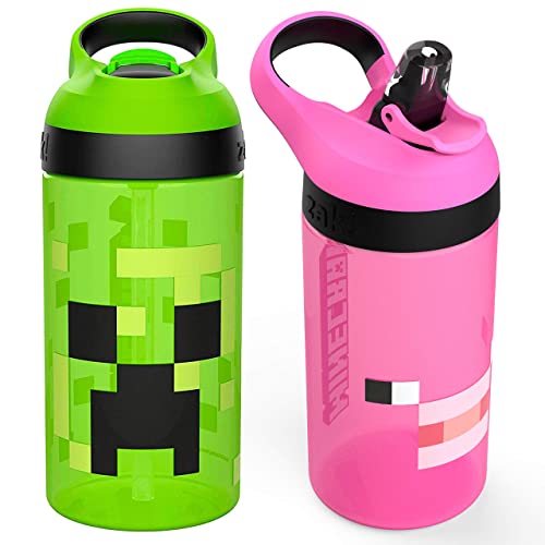 Zak Designs Minecraft Kids Water Bottle Set